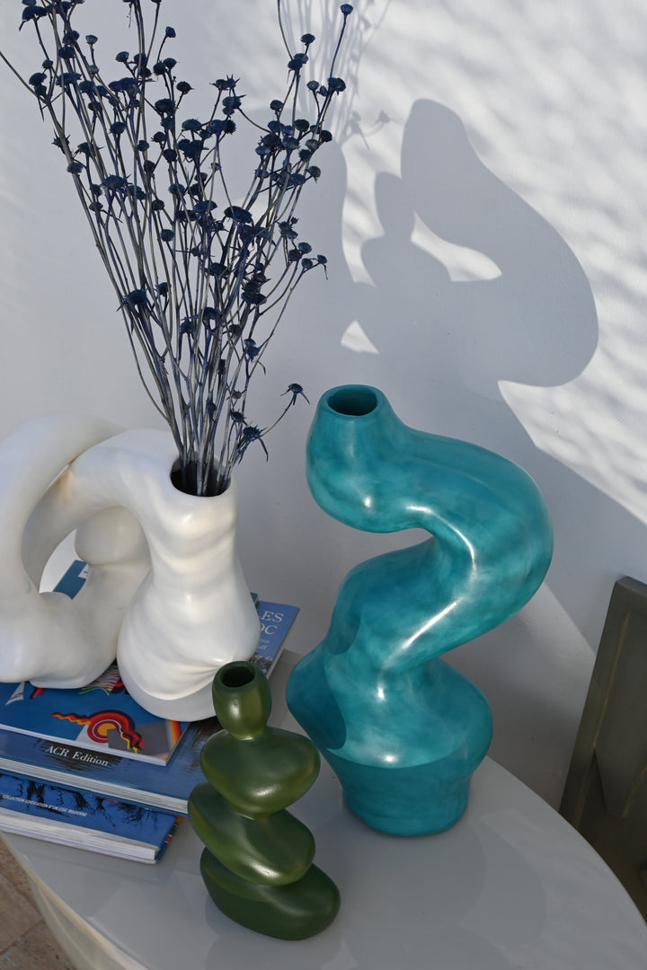 Turquoise Vase Decor Ceramic Statement