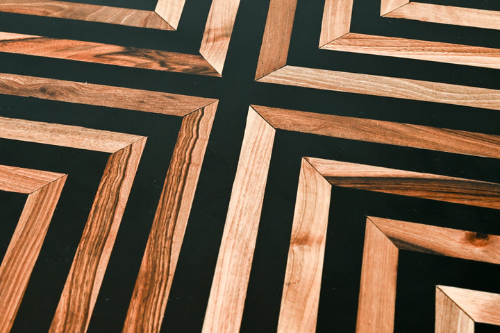 ResinCraft Side - Striped Coffee Table Table