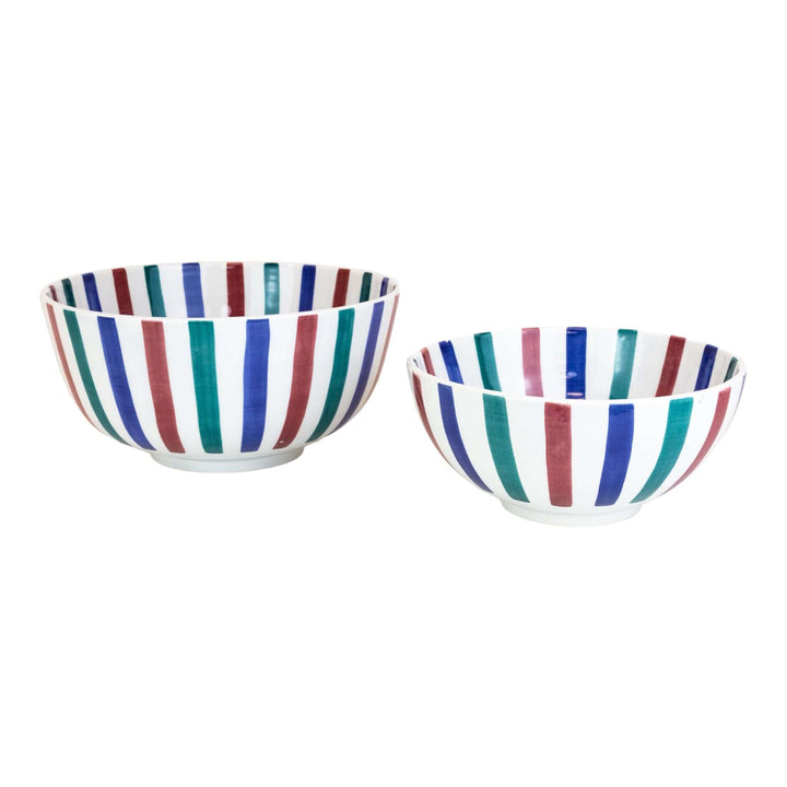 handcrafted Moroccan ceramic bowl with colorful hand-painted pattern
