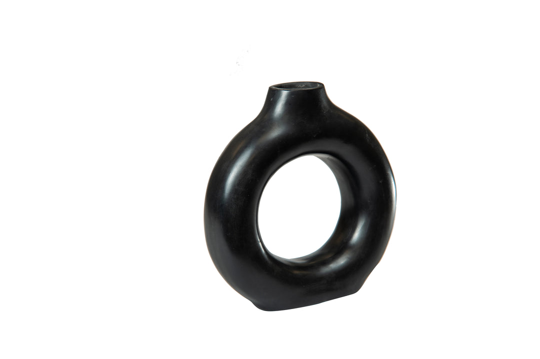 Black Ring Vase