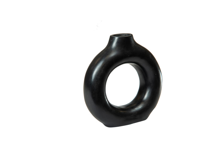 Black Ring Vase