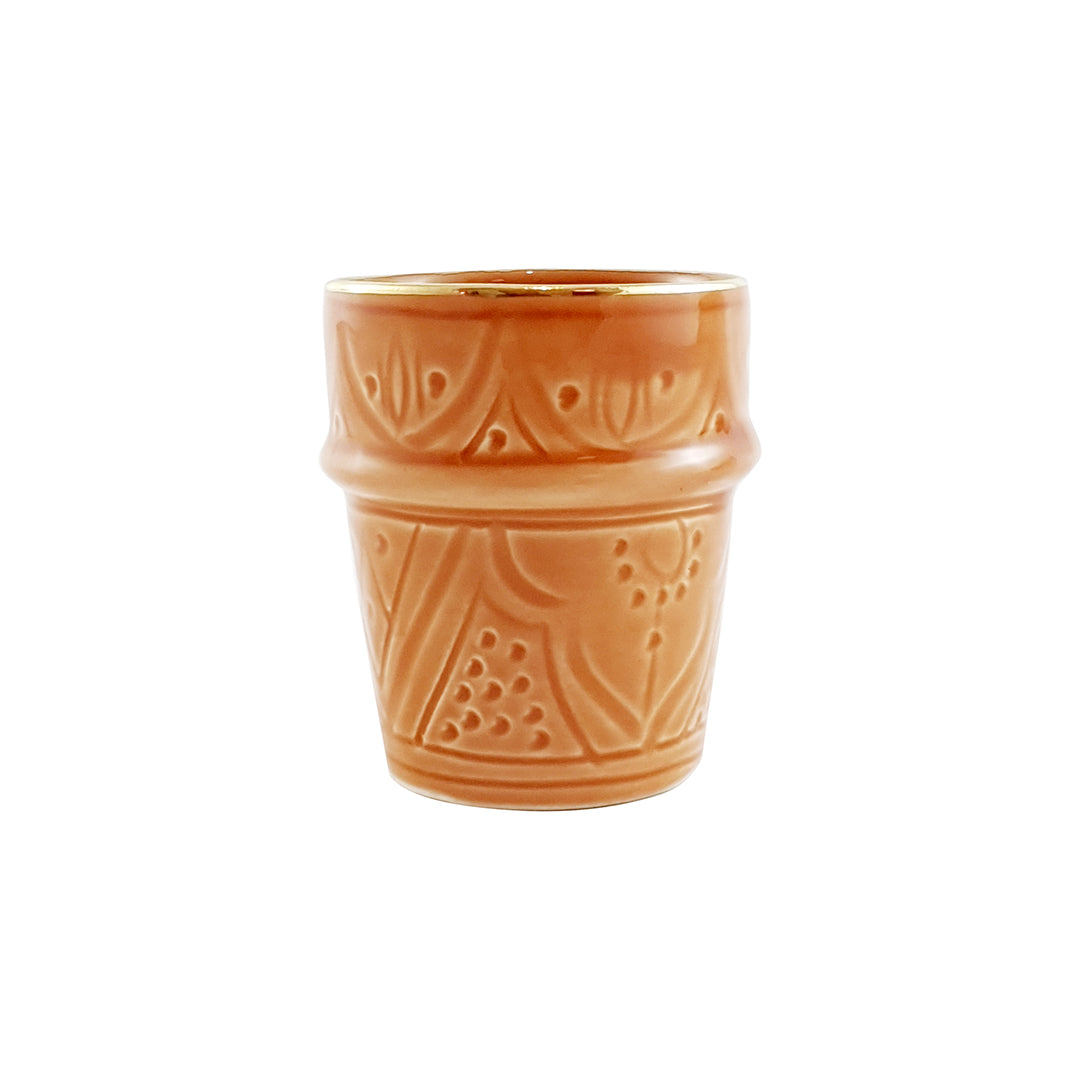 Handcrafted Moroccan Terracotta Espresso Cups – Set of 2