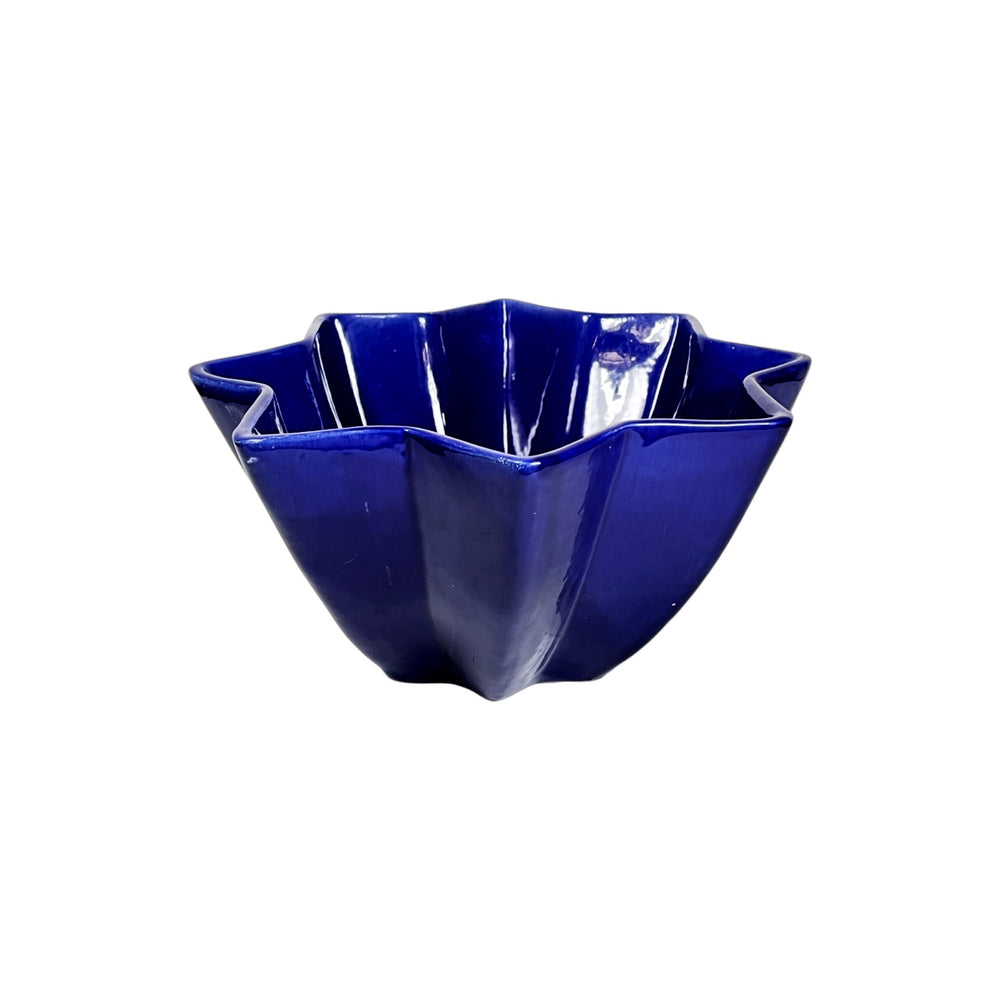 Modern Blue Star-Shaped Bowl, Unique Serveware Design