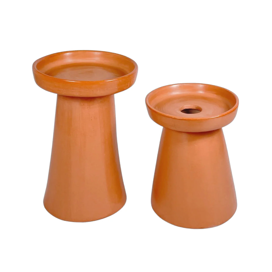 Tadelakt Taper Candlestick Holders – Set of 2
