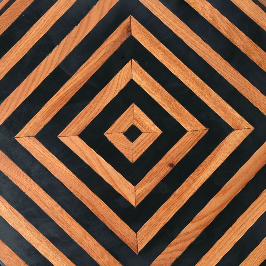 BLACK & BROWN Custom Walnut-wood Coffee End Table