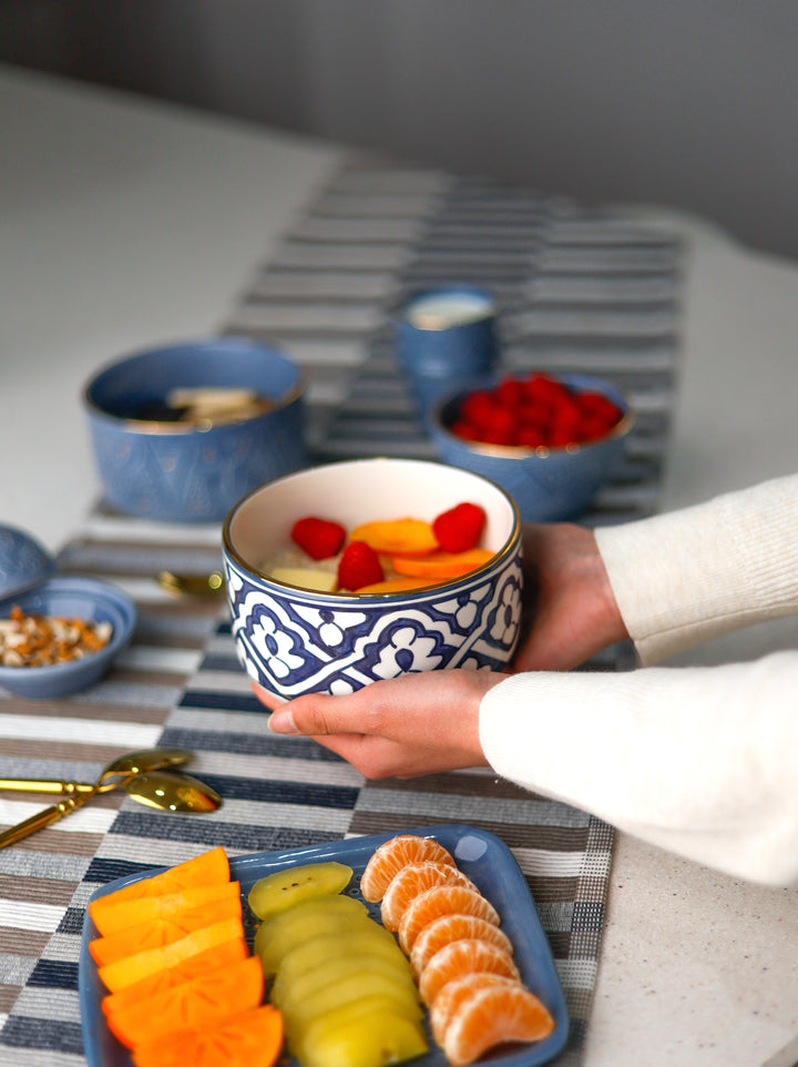 Moroccan Hand-Painted Ceramic Bowl