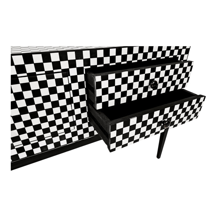 Monochrome Mosaic 4 Drawer Dresser