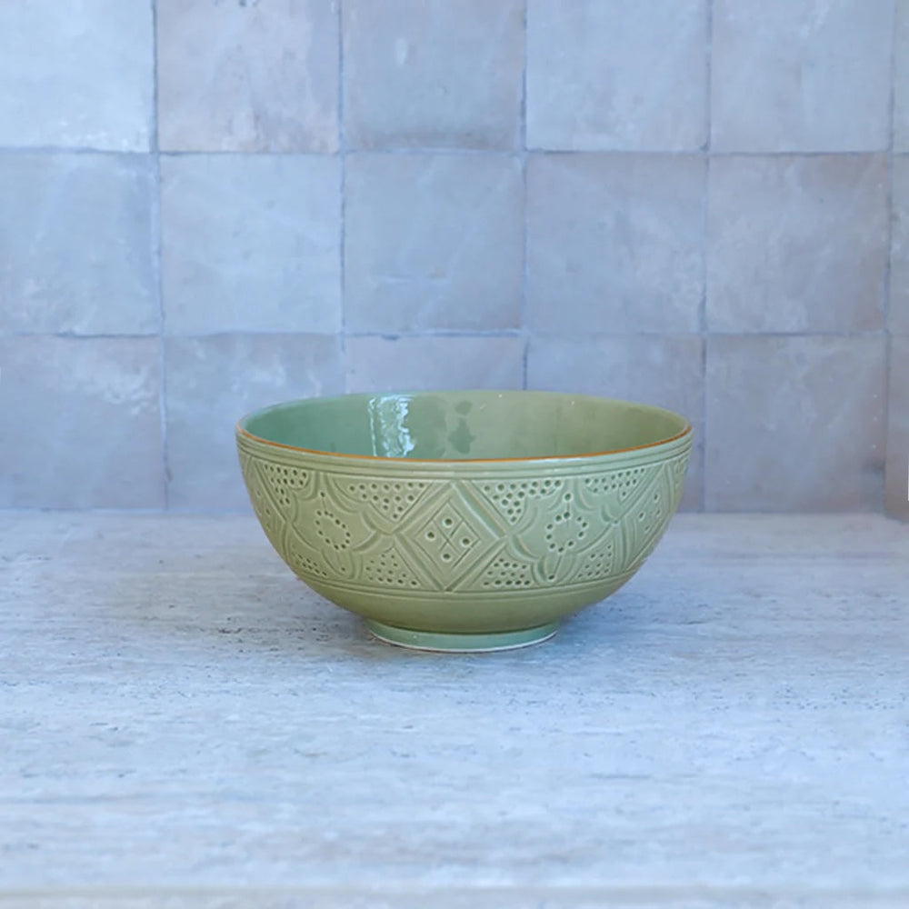 Engraved Ceramic Artistry Salad Bowl