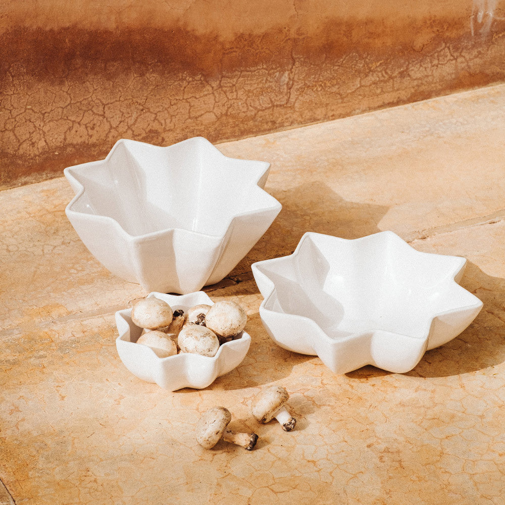 star-shaped ceramic bowls for decor and serving