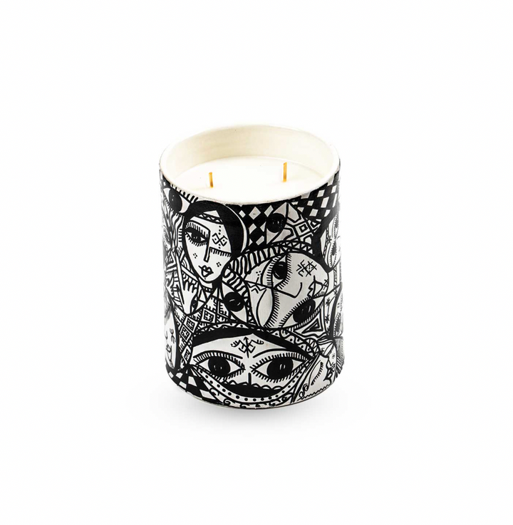 Black & White Moroccan Scented Candle – Berber Design