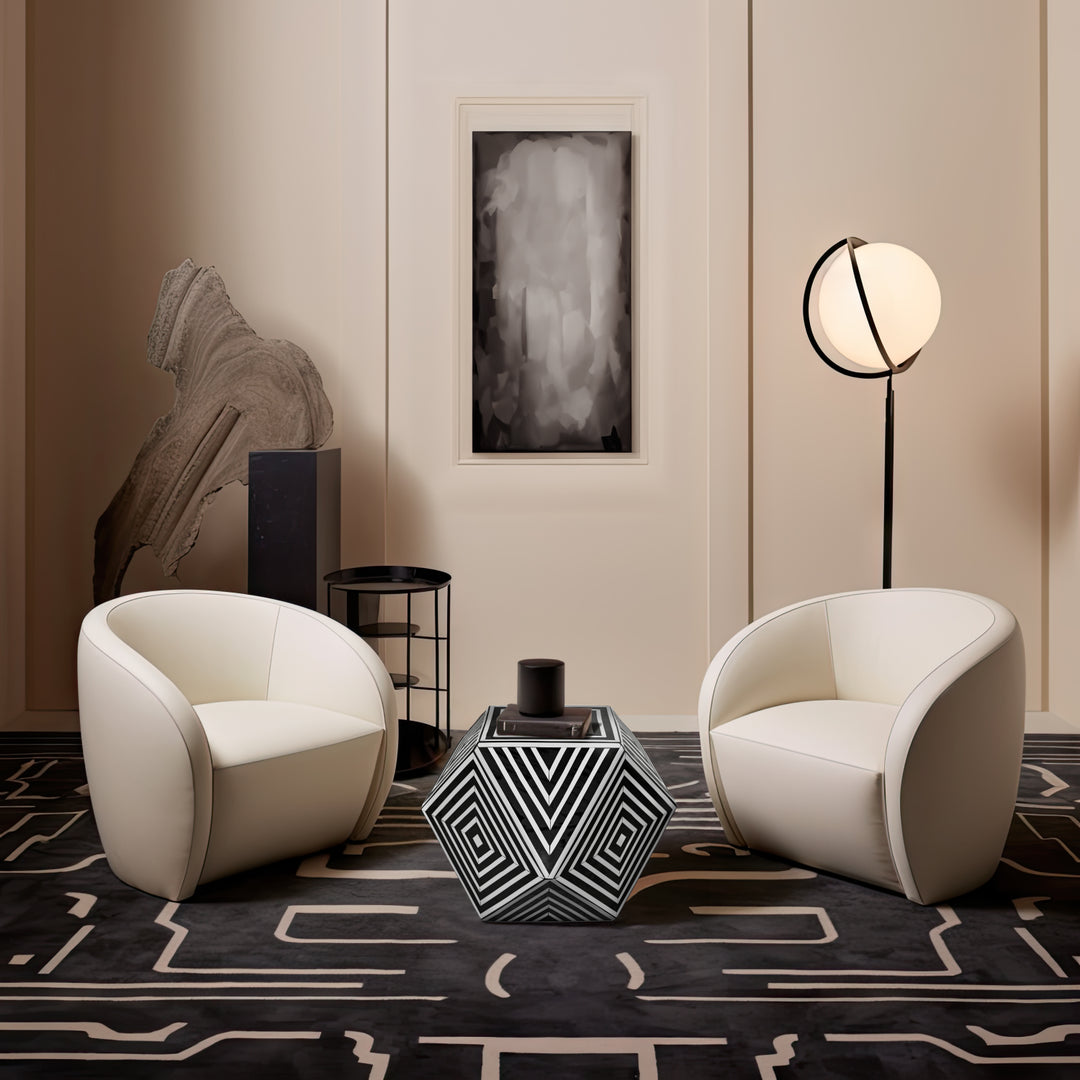 Geometric Artistry End Table