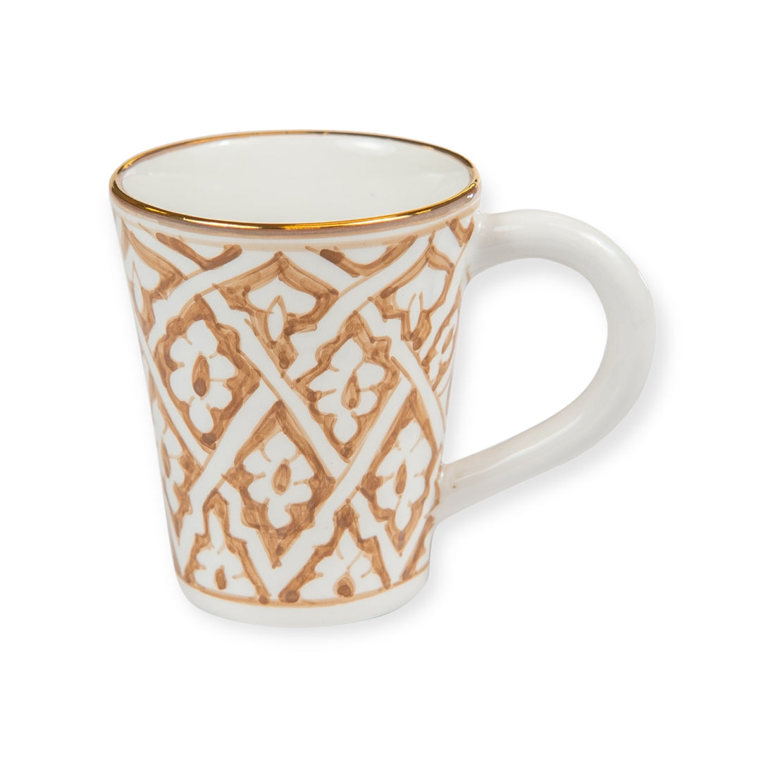 Moroccan Design Mug, Handpainted Ceramic Coffee Cup, Moroccan Style Drinkware, Handpainted Moroccan Coffee Mug, Unique Ceramic Mug, Artistic Drinkware