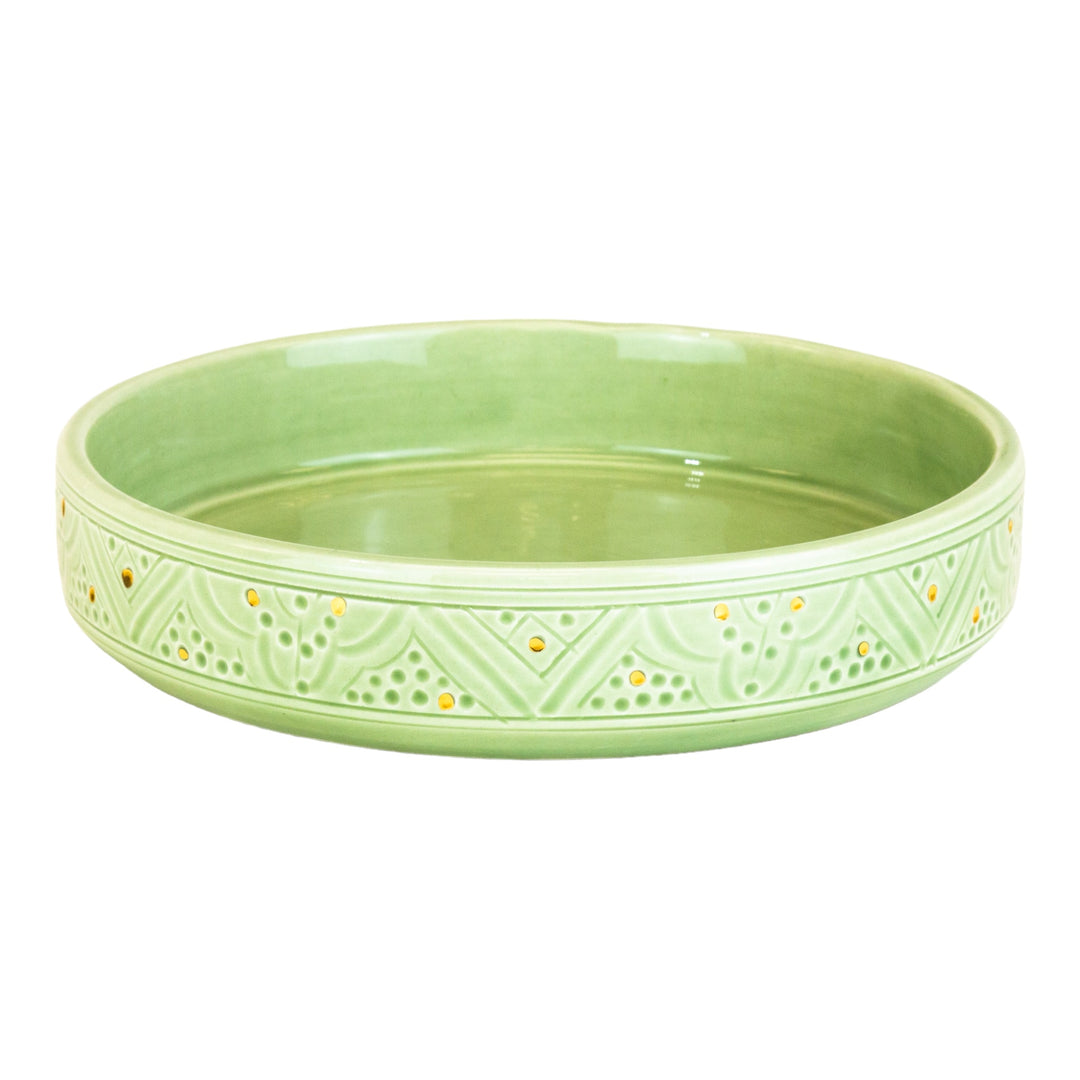 Mint Ceramic Dish – Handcrafted Moroccan Dish in soft mint green