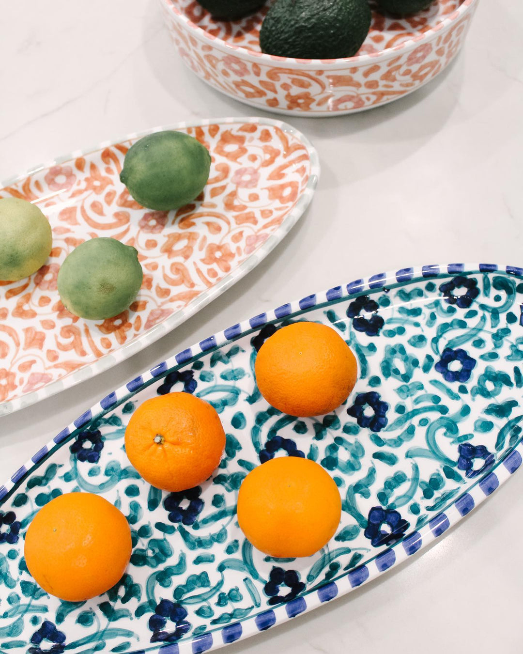 Spring Garden Stoneware Oval Serving Platter
