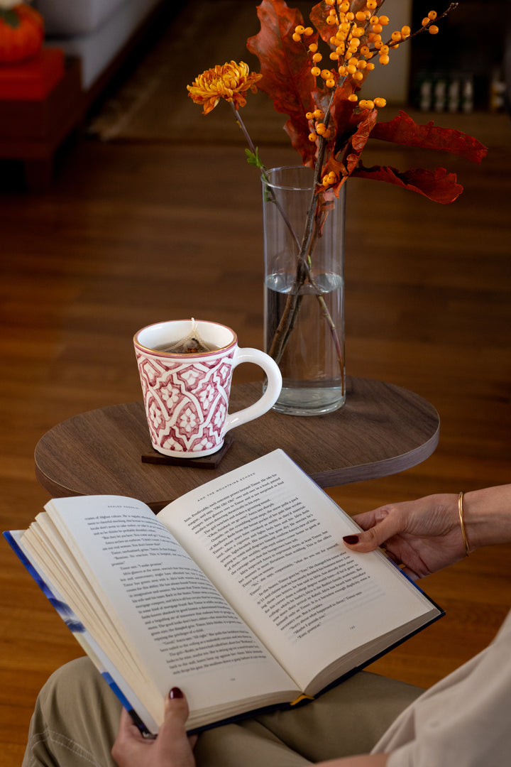 Handmade Moroccan Ceramic Mug – Hand-Painted Coffee Mug with Gold Rim