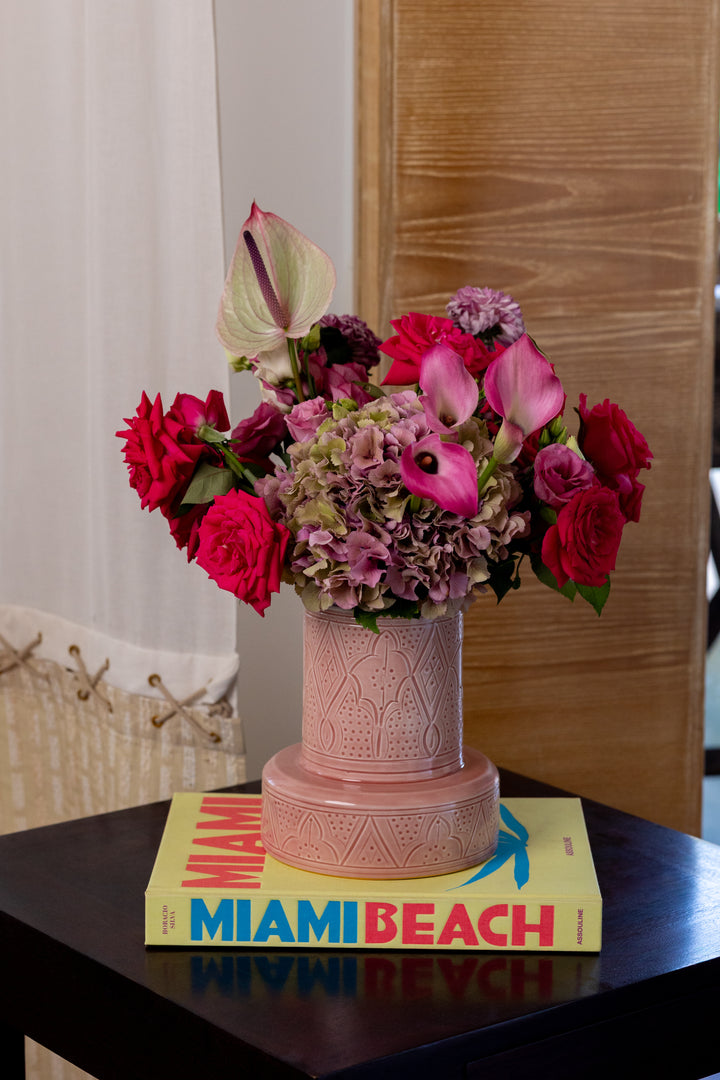 Footed Moroccan Fruit Bowl – Ceramic Centerpiece