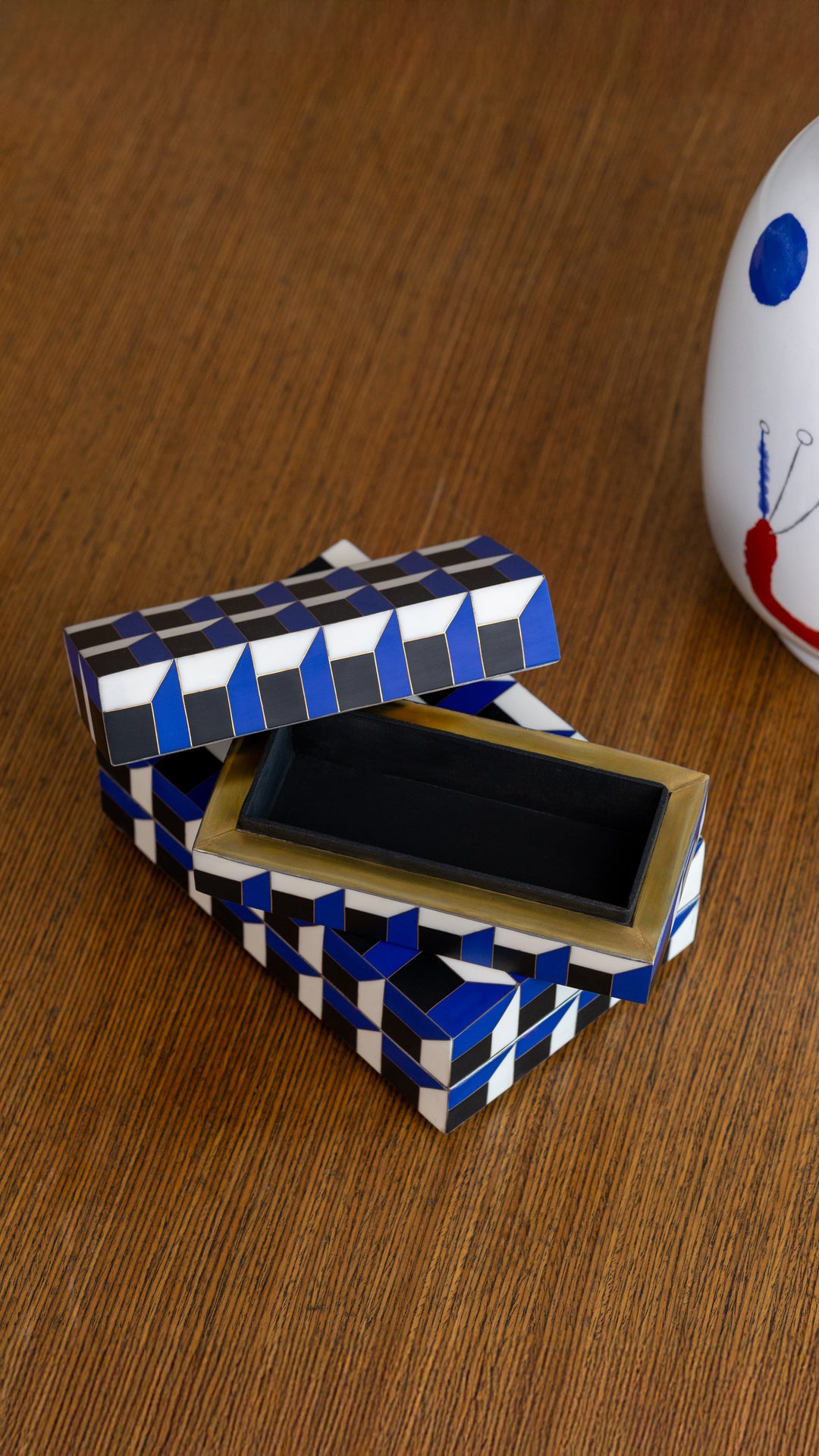 Colorful Moroccan Pattern Bone Inlay Box