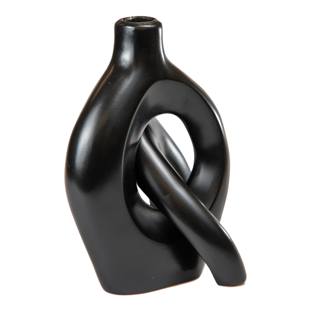 Celestial Curve Black Vase