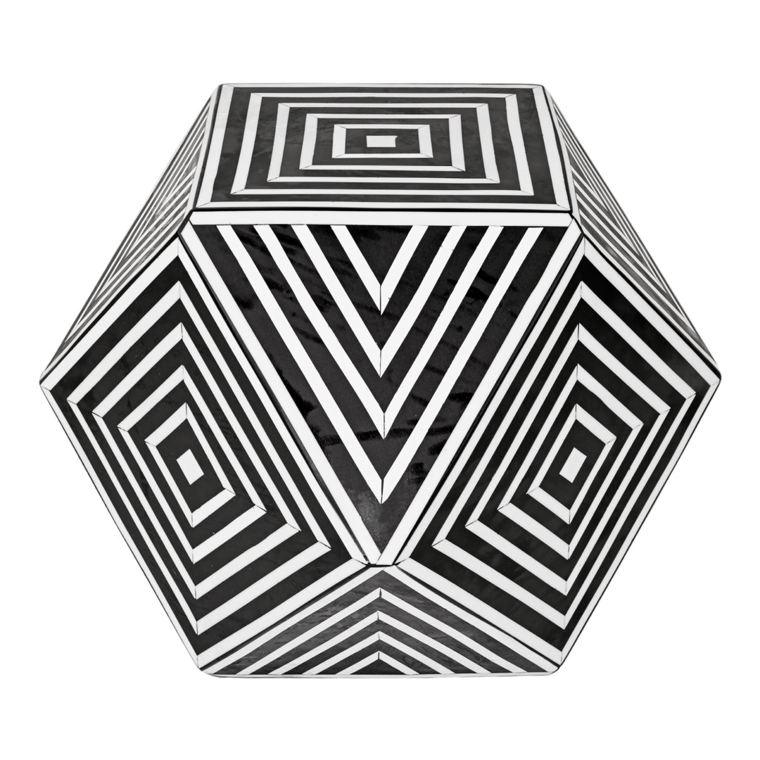 Geometric Black and White Table