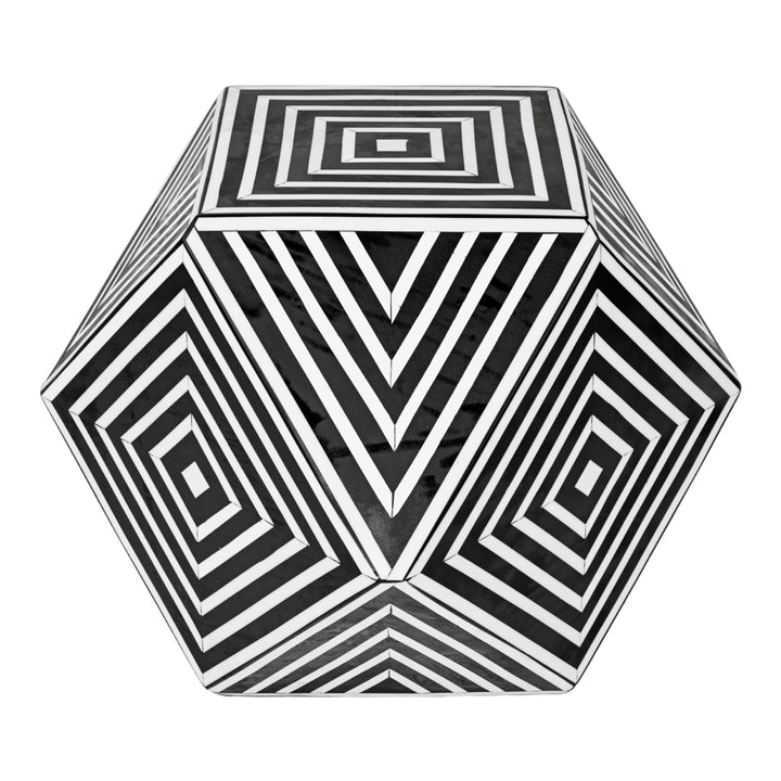 Geometric Black and White Table