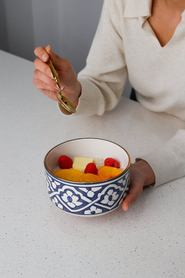 Moroccan Hand-Painted Ceramic Bowl