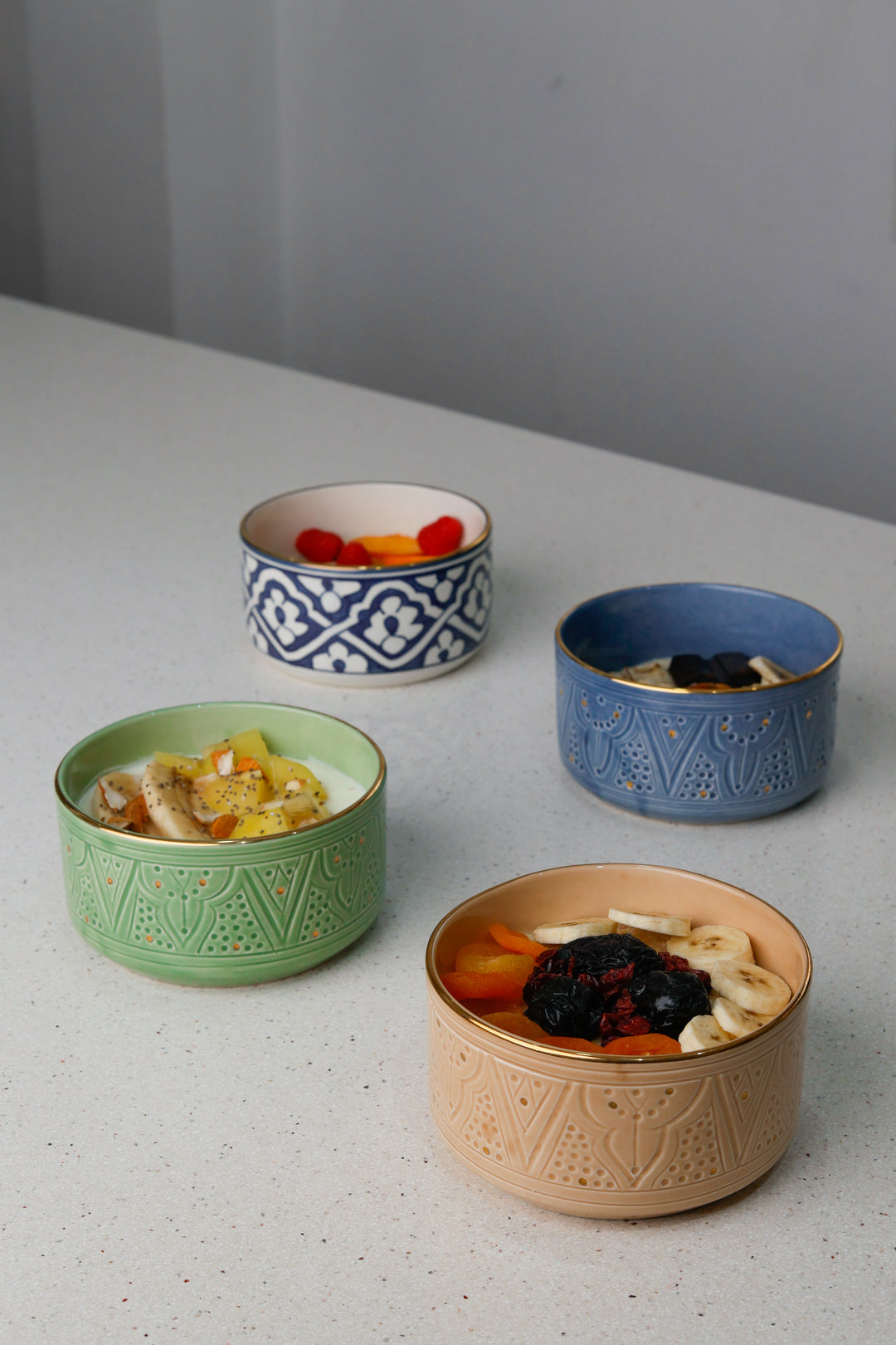 Embossed Moroccan Ceramic Bowl