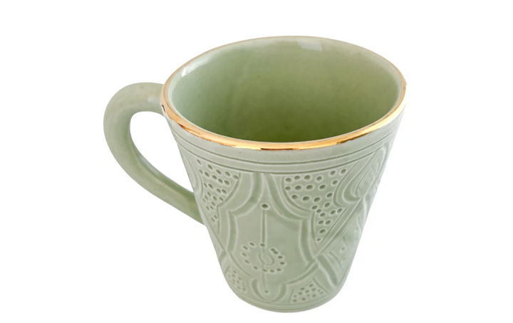 Handcrafted Green Ceramic Mug