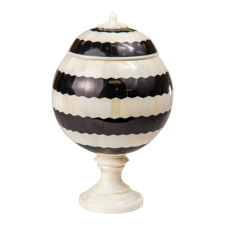 Bone Inlay Striped Jar