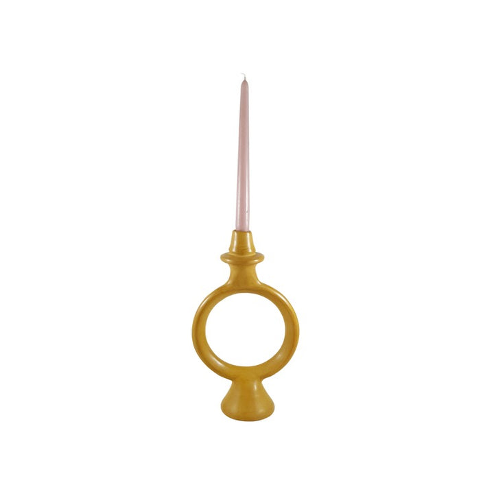 Handmade Moroccan Tadelakt Candle Holder – Modern Sculptural Design