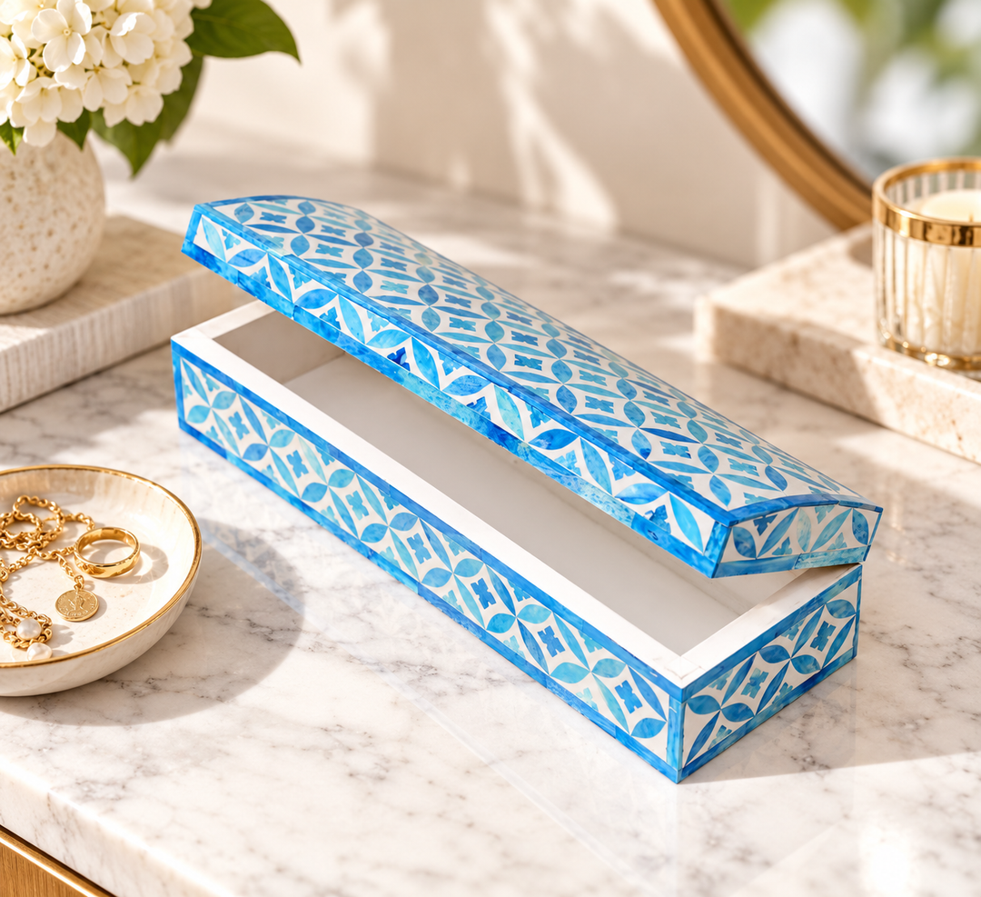 Handmade Bone Inlay Jewelry Box