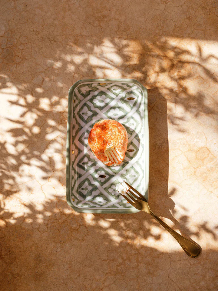 Handmade Moroccan Rectangular Ceramic Serving Tray
