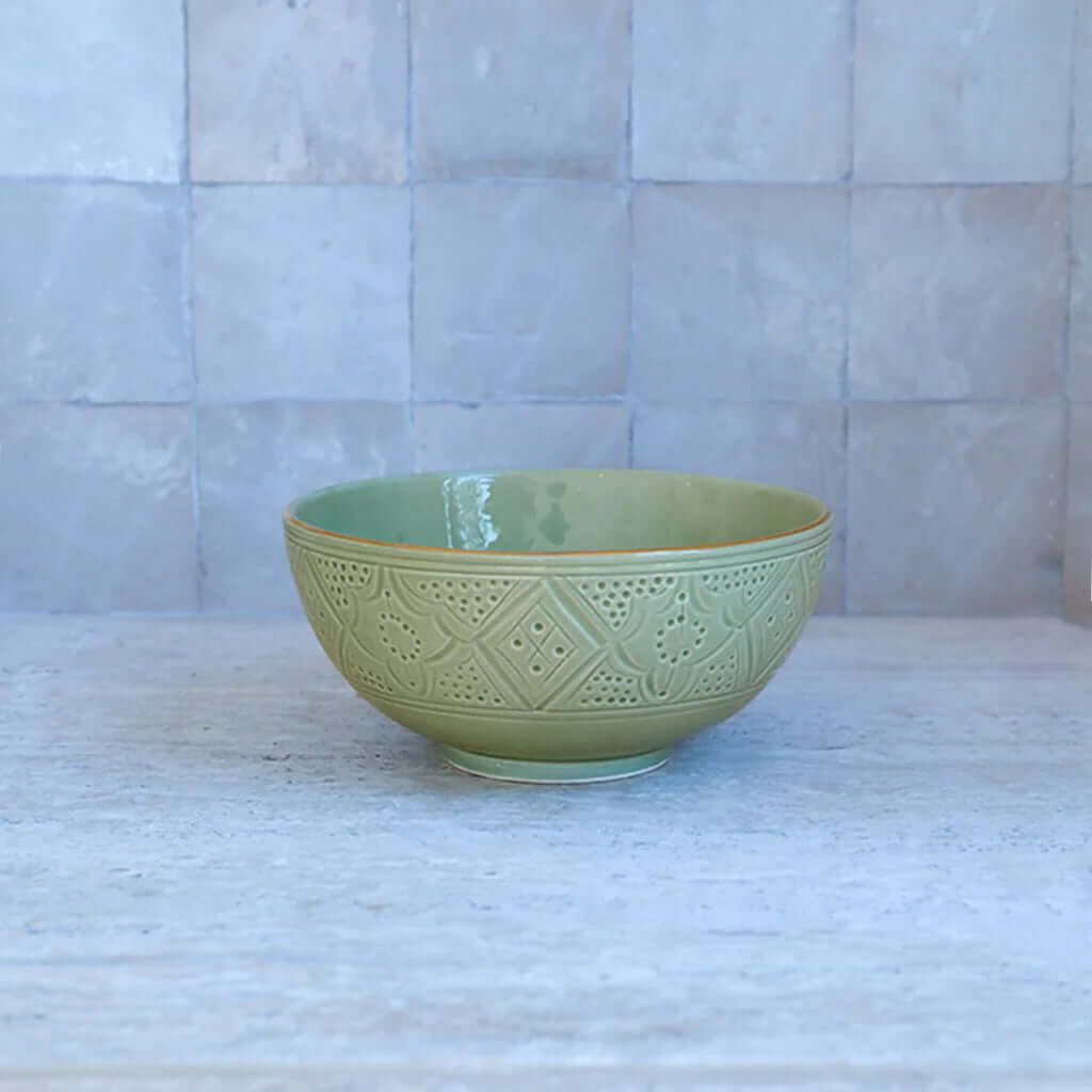 Green Ceramic Bowl