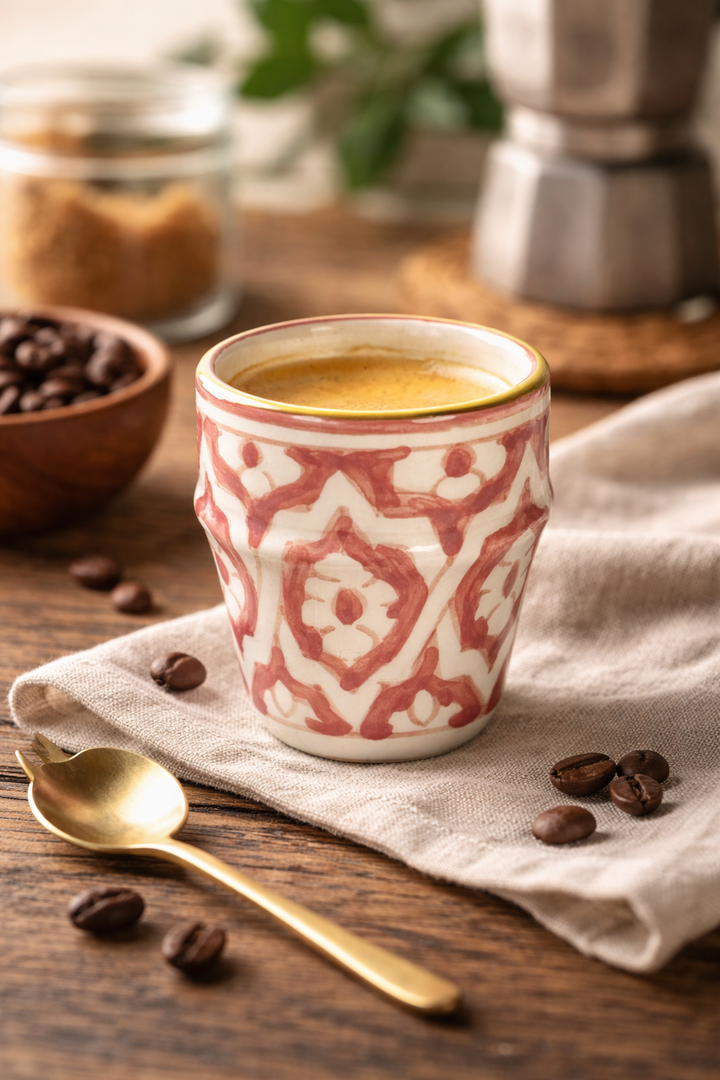 Light Pink Moroccan Espresso Cups — Set of 2