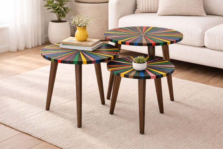 Colorblock Nesting Tables — Set of 3