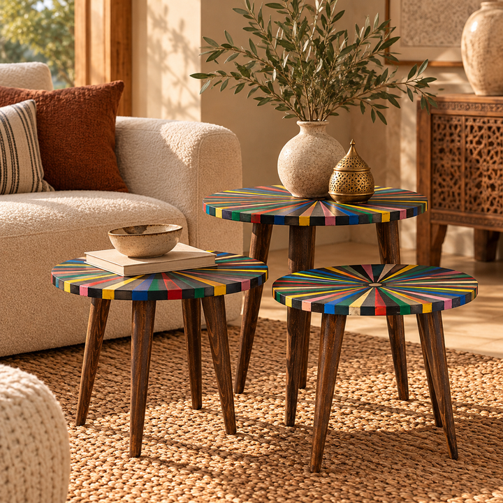 Colorblock Nesting Tables — Set of 3