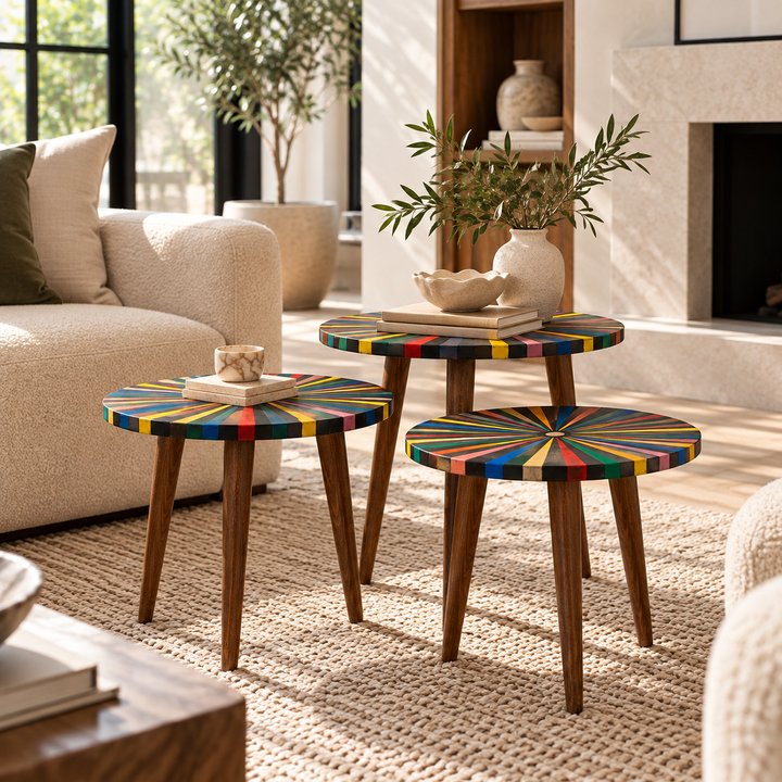 Colorblock Nesting Tables — Set of 3