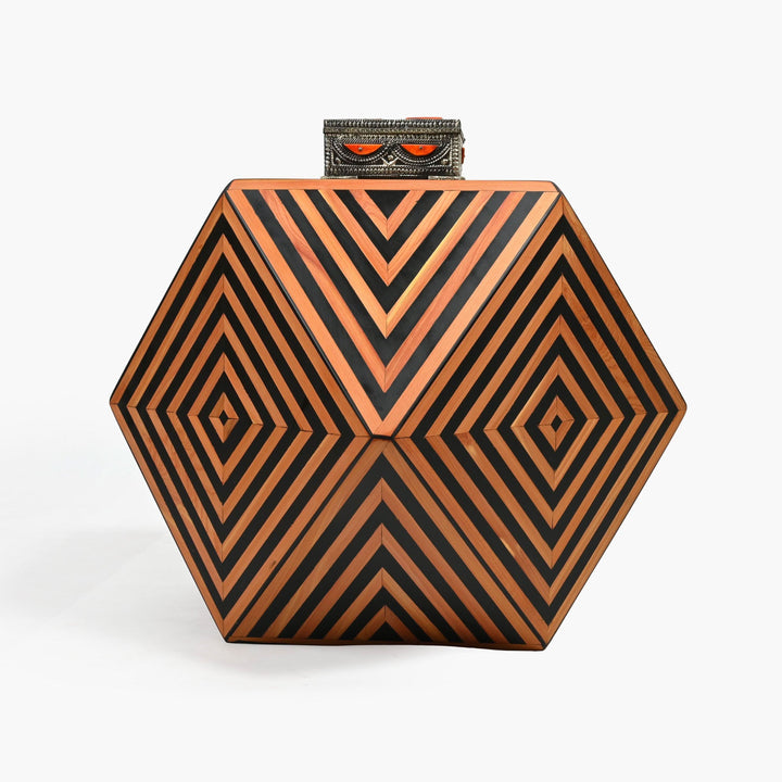 BLACK & BROWN Custom Walnut-wood Coffee End Table