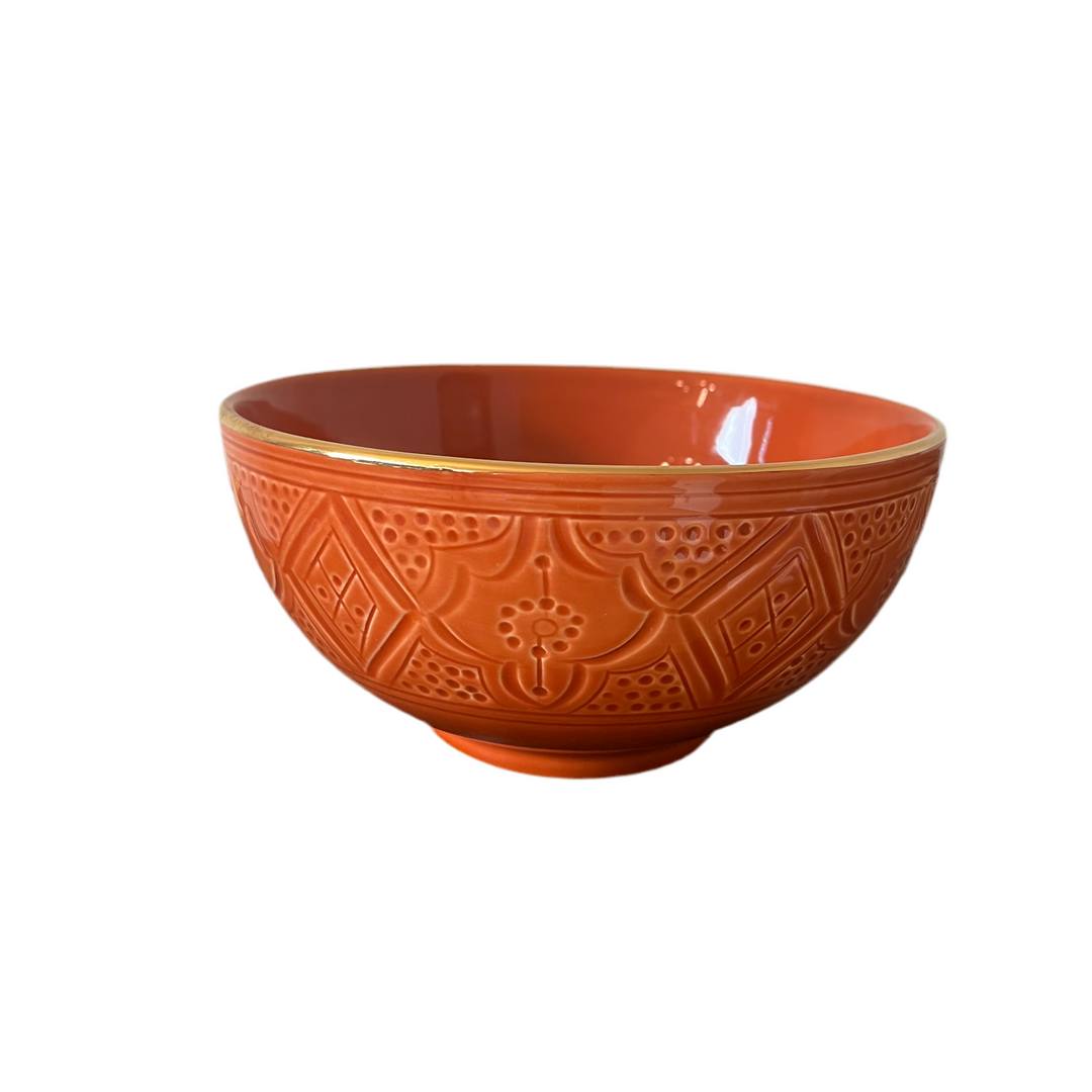 Handmade Moroccan Ceramic Terracotta Salad Bowl