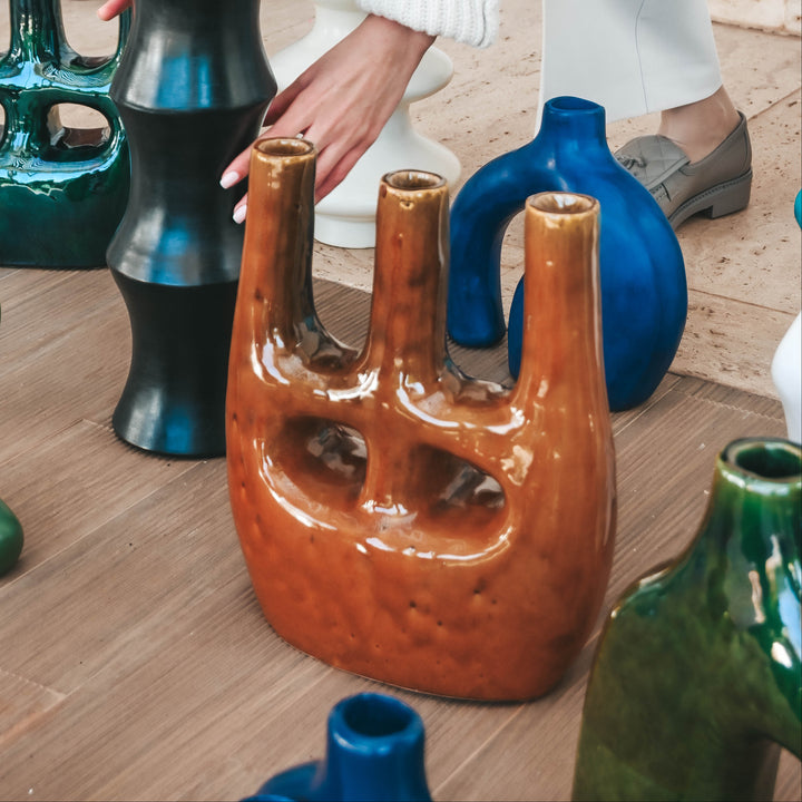 Orange Ceramic Abstract Art