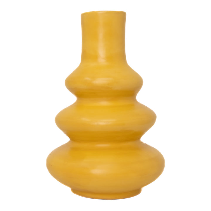 Timeless Charm Ceramic Yellow Vase