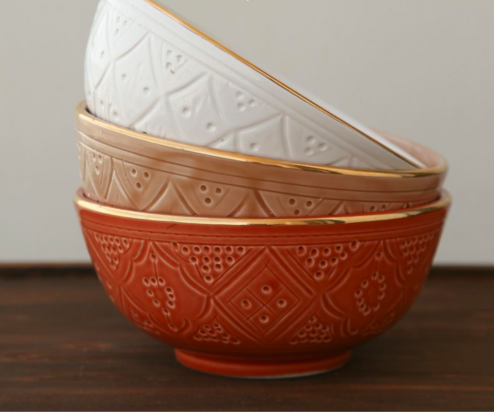 Handmade Moroccan Ceramic Terracotta Salad Bowl