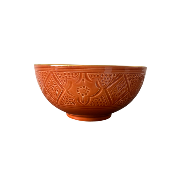 Handmade Moroccan Ceramic Terracotta Salad Bowl