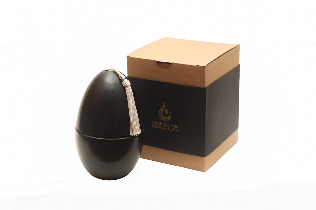 Black Moroccan Egg Candle – Decorative Candle