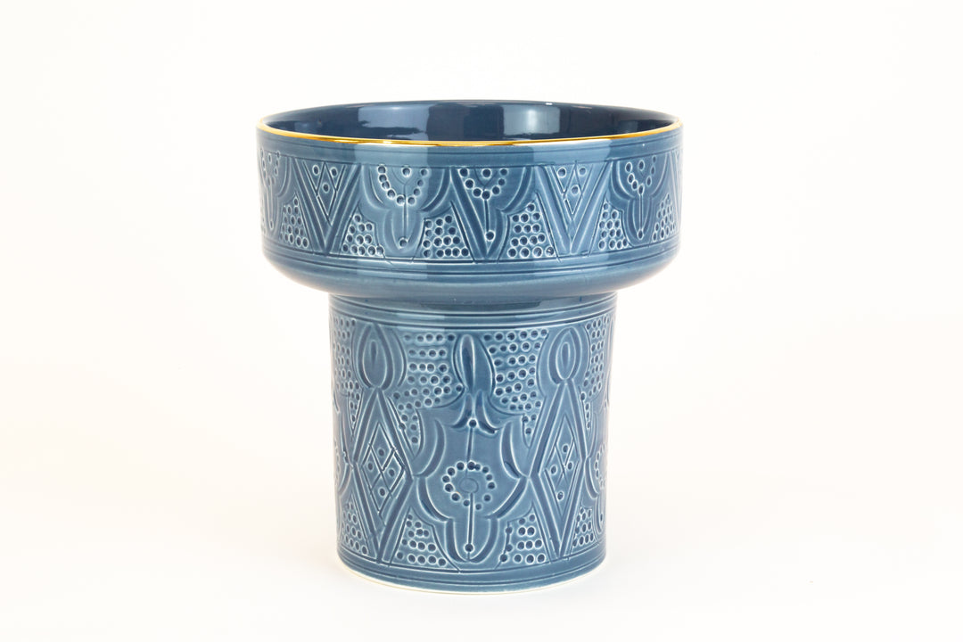 Moroccan Ceramic Footed Fruit Bowl