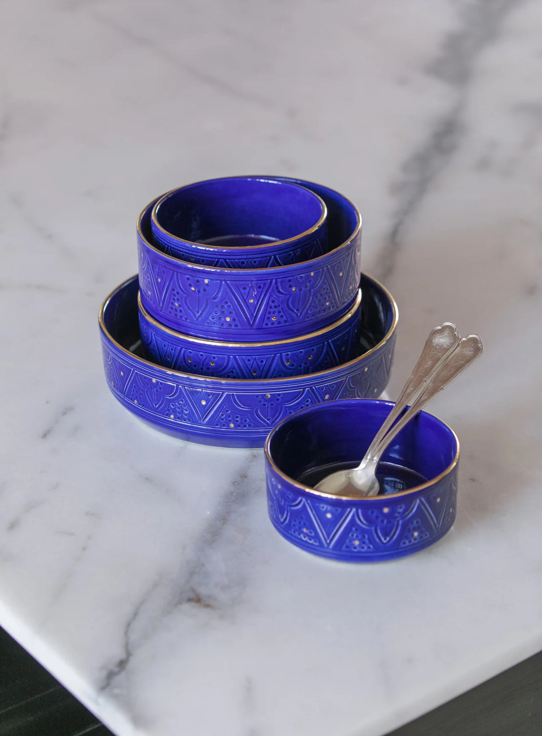 Embossed Moroccan Ceramic Bowl