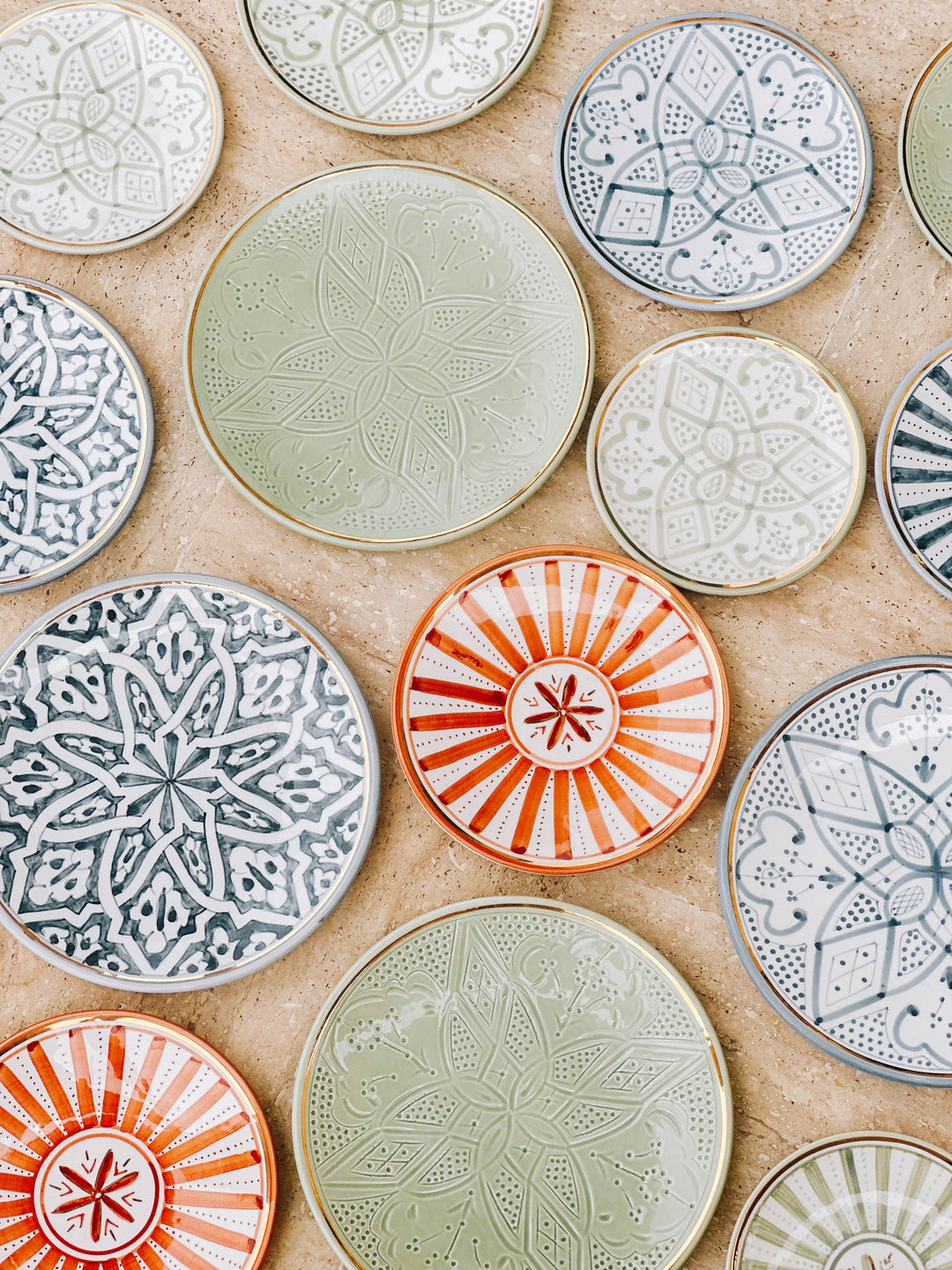 Handcrafted Ceramic Green Dinner Plate