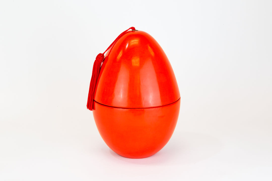 Moroccan Scented Egg Candle – Tadelakt Candle with Tassel (Multiple Sizes + Scents)