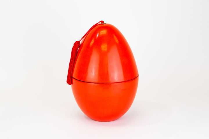 Moroccan Scented Egg Candle – Tadelakt Candle with Tassel (Multiple Sizes + Scents)