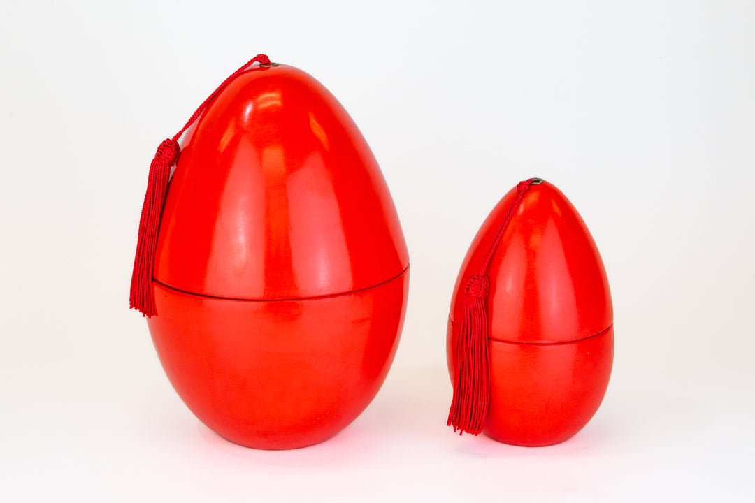 Moroccan Scented Egg Candle – Tadelakt Candle with Tassel (Multiple Sizes + Scents)