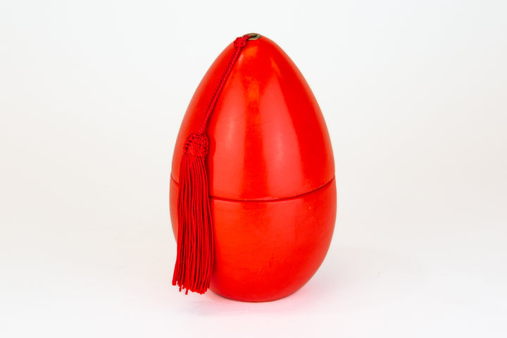 Red Moroccan Egg-Shaped Scented Candle